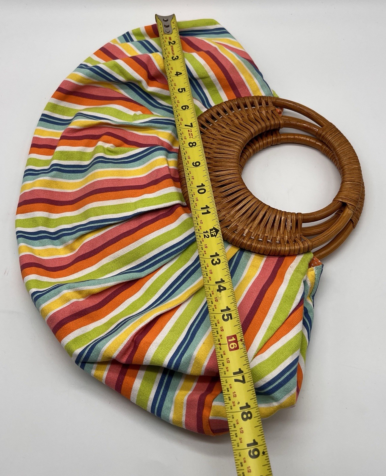 Necessary Objects Multicolor Striped Canvas Tote … - image 3