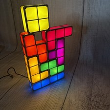 Lamp Tetris Stackable Light 7 Piece Video Game Room Decor Bedroom Tested Works