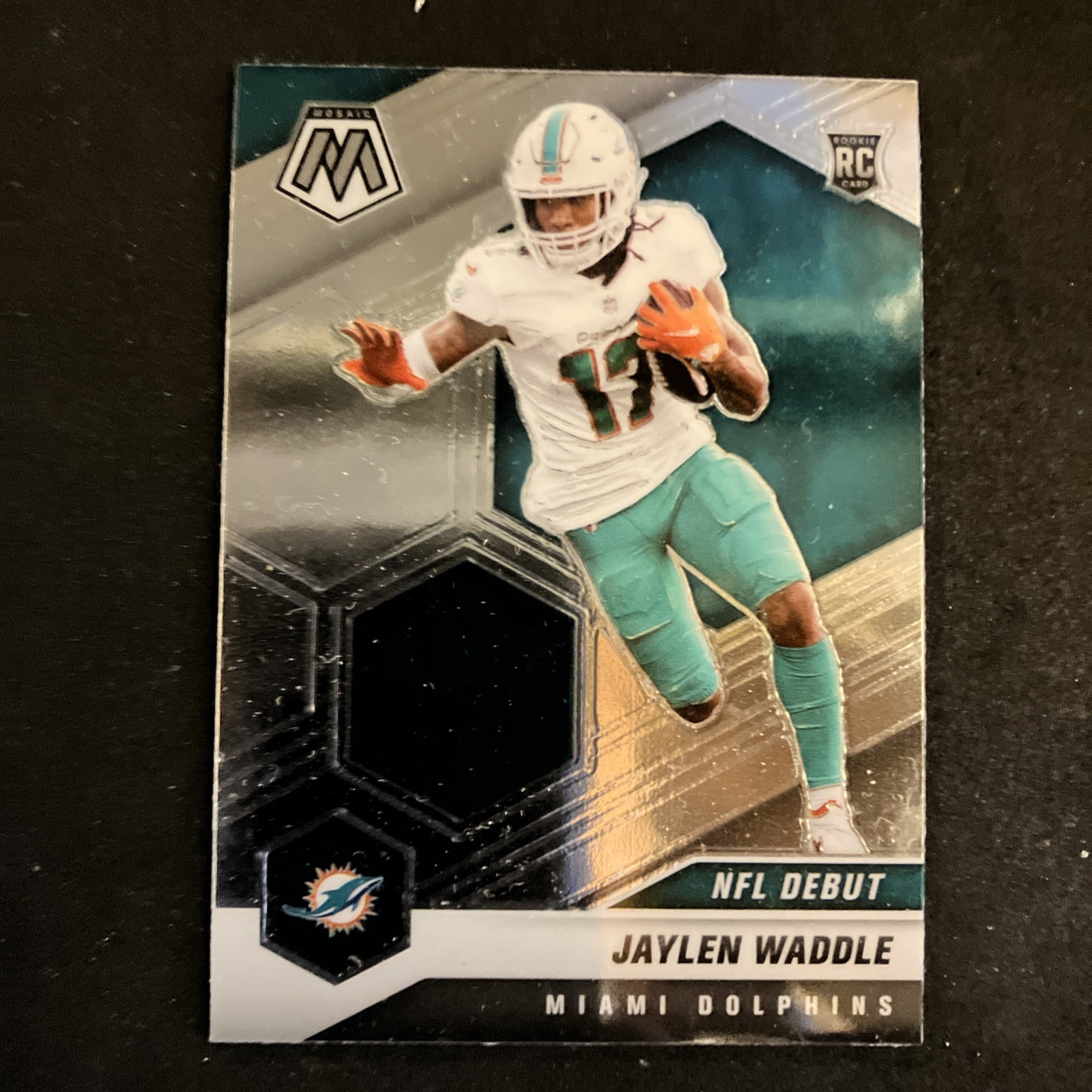 2021 Panini Mosaic Jaylen Waddle Miami Dolphins NFL Debut Rookie Card RC #248