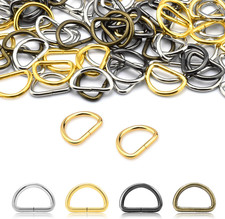 100 Pack 3/8" D Ring Metal Strap Sewing Hardware Buckles Accessories for Purse B