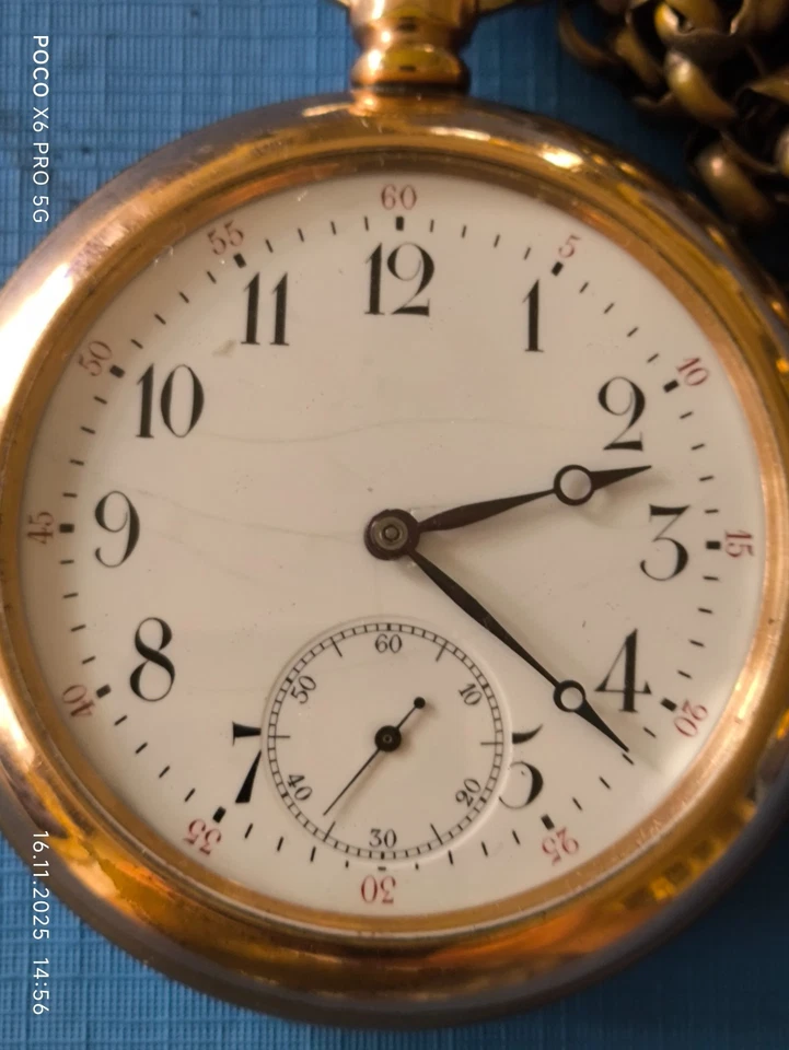 Часы Potcket с золотым покрытием 56 мм в рабочем состоянии - Изображение 2 из 4