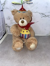 First  Main plush Teddy Bear E. Special Day Birthday party hat cupcake 11" New