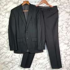 Loro Piana Business Suit Set Up Wool Cupro Black Stripe Men M Regular