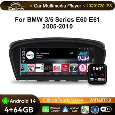 For BMW E60 E90 CCC Autoradio Android 14 Carplay GPS Head Unit 4G+64GB WIFI DAB+