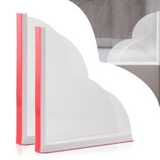 2 Pack Large Shower Splash Guard for Walk in Shower, Upgrade 9.25 x 9.25 In Bath