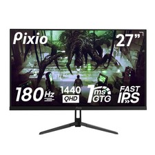 Gaming Monitor 27 inch 180Hz 1440p QHD Pixio PX278WAVE Black Refresh Rate Quad