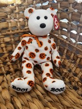 Ty Beanie Babies “Carvers” the Pumpkin Teddy Bear Halloween 2008 