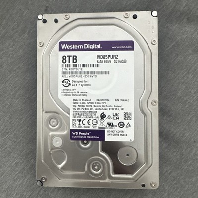 WD Purple 8TB 5640 RPM SATA 6Gb/s 256MB 3.5in Surveillance HDD