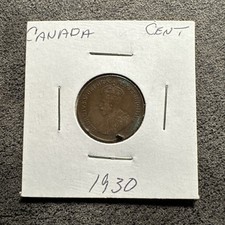 1930 Canada One Cent. King George The 5th. KM 28. Non Magnetic.