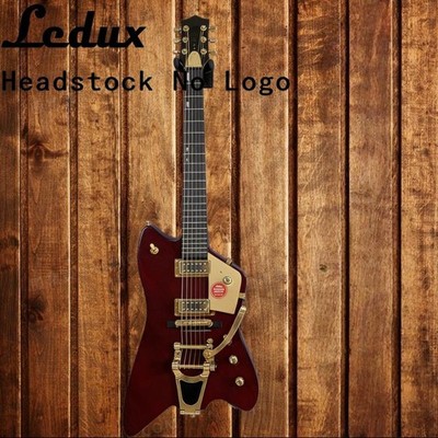 Ledux Billy Bo Thunderbird Solid Electric Guitar Tremolo Bridge Wine Red Factory