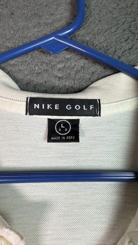 Nike Golf Polo Shirt Mens Large White Buffalo Run Embroidered Classic Swoosh - Picture 3 of 10