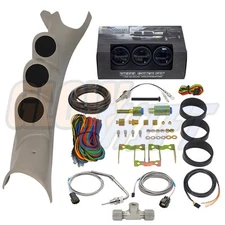 T7 Boost EGT Trans Temp Gauges + Taupe Pod for 03-09 Dodge Ram 2500 3500 Cummins