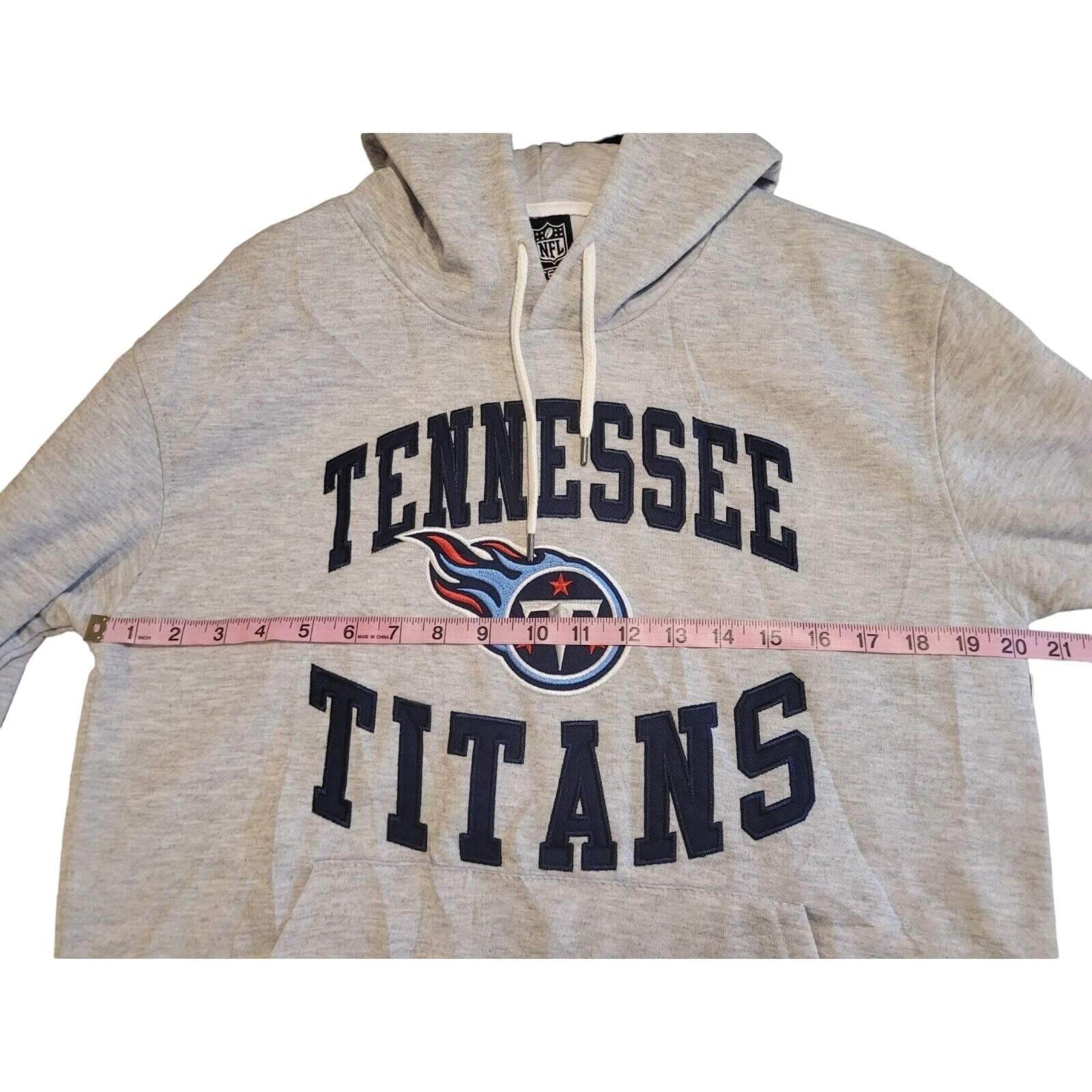 VETEMENTS Felpa con cappuccio NFL Team Apparel ricamata Tennessee TItans taglia small