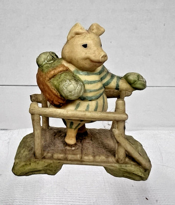 Vintage Beatrix Potter Miniature Little Pig Robinson Figure Anri Toriart Italy