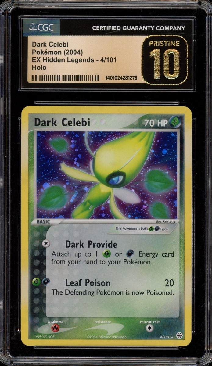 Pokemon Dark Celebi EX Hidden Legends Holo Rare #4 CGC 10 Pristine
