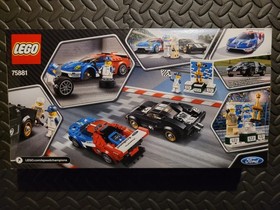 LEGO SPEED CHAMPIONS 75881: 2016 Ford GT & 1966 Ford GT40, New & Factory Sealed 