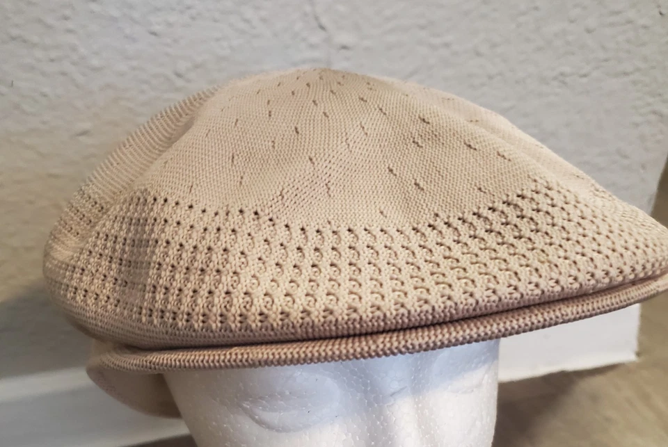 Sombrero Ventair Vintage Kangol Tropic 504 Beige Gorra Plana Para Hombre Talla Grande Etiqueta Azul Foto 2 de 4