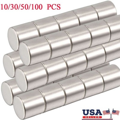 10-100pcs Super Strong Rare Earth Neodymium Cylinder Magnet Fridge N45 12x12mm