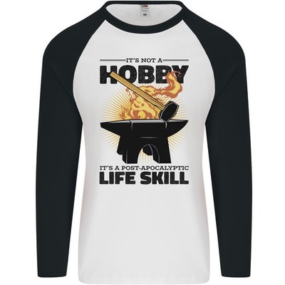 Blacksmith Life Post Apocalyptic Skill Herren Langarm Baseball T-Shirt