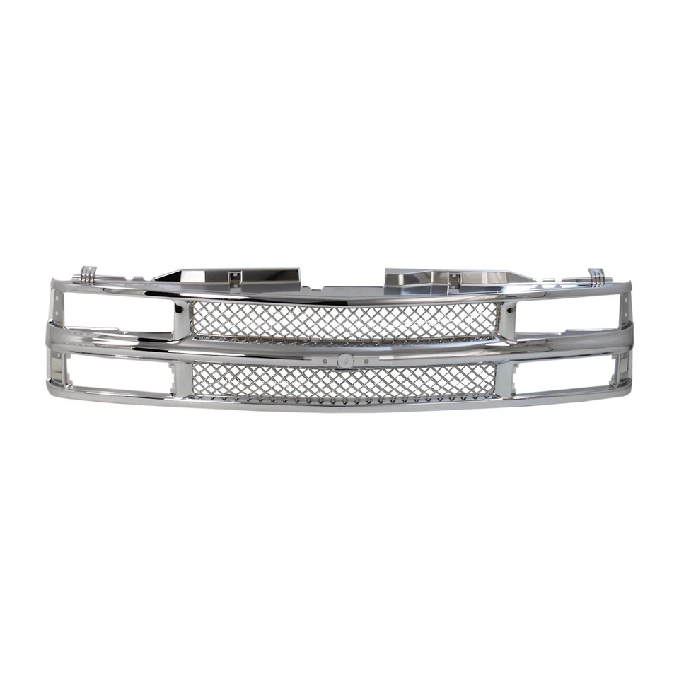 Grille For 1994-99 Chevrolet K1500 C1500 Chrome For Models with Dual Headlights