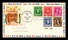 Dr Jim Stamps FDC Ethelbert Nevin Composers Combo B Kraft Hand Colored Air Mail