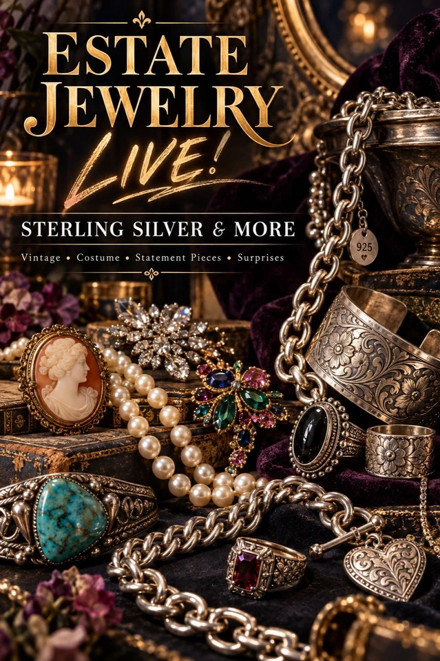 Estate Jewelry LIVE! Sterling Silver, Vintage Finds & More