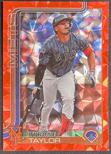 2025 Topps Series One Tyrone Taylor Red Diamante Foil #4/5 Mets