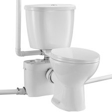 Macerating Toilet System w/Powerful 700W Macerator Pump,Rear Discharge Upflush T