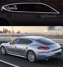 Silver Windows Strip Sill Molding Cover For Porsche Panamera brachyaxis 10-2016