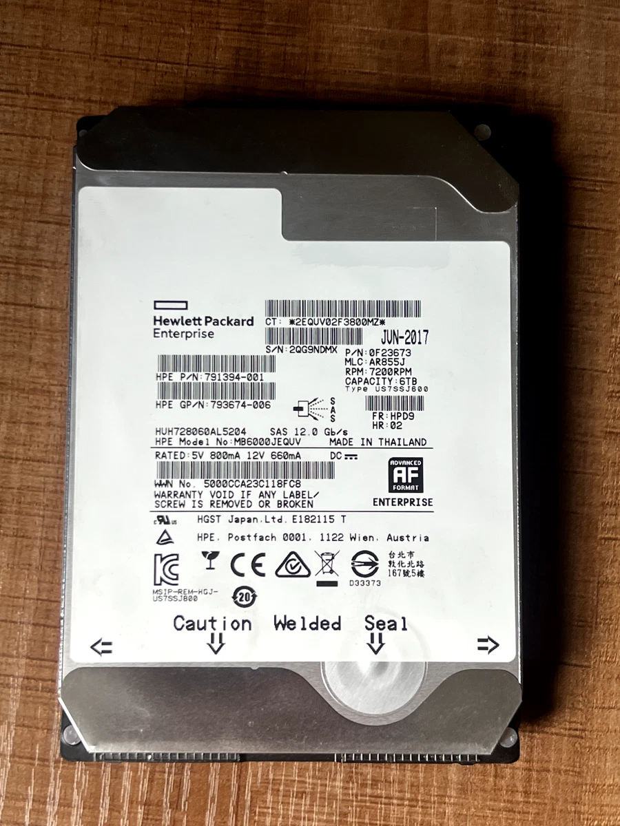 HGST Internal Hard Disk Drives 6 TB Storage Capacity for sale | eBay