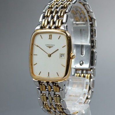 [Exc+5] Vintage Longines Flagship L5.635.3 30mm White Dial Date Qz Men's Watch