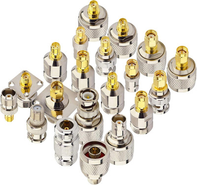 SMA to N BNC TNC F Type Adapter Kit, 20 Type Adapters, Male to Female Coaxial Co
