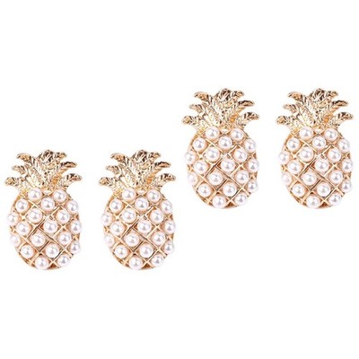  2 Paare Fruchtimitation Perle 3D Ananas Ohrringe Für Frauen Vintage Erklärung