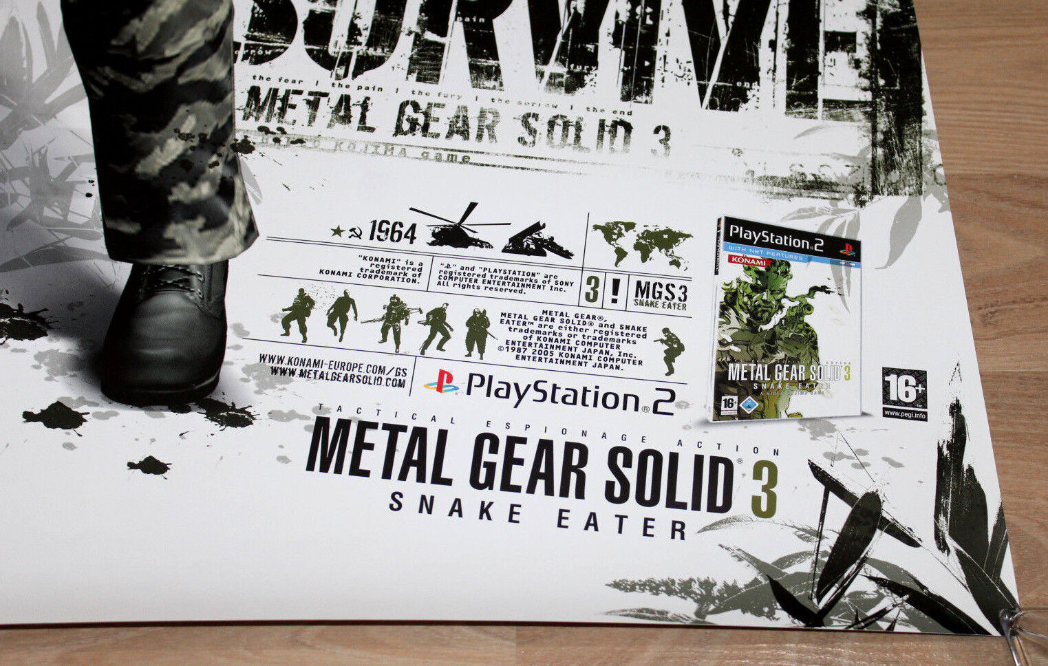 Metal Gear Solid 3 Snake Eater Subsistence PS2 PS3 POSTER MADE IN USA -  MGS307