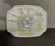 VTG 1886-1986 100 Years of Liberty Statue of Liberty Belt Buckle Patriotic