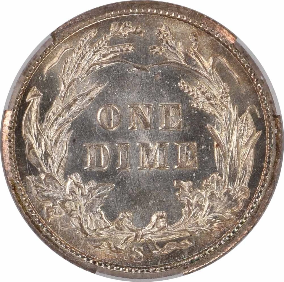 1903-S Barber Silver Dime MS63 CACG - Image 4 of 4