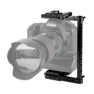 NICEYRIG DSLR Half Cage for Canon EOS-1DC 1DX Nikon D3X Fujifilm X-T2 Sony A7 A9