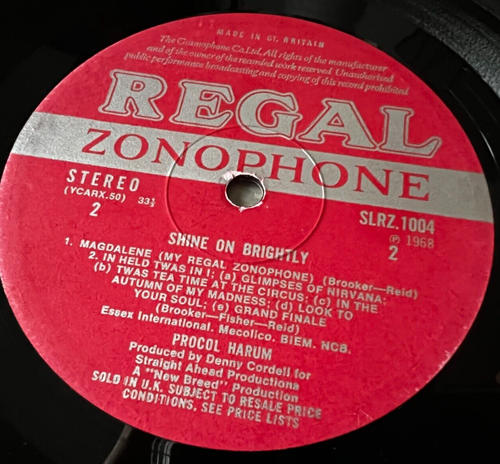 PROCOL HARUM SHINE ON BRIGHTLY 1968 UK REGAL 1st PRESS MEGA RARE STEREO NR MINT - Picture 8 of 8