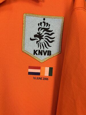 Maillot De Football Pays-Bas 2006/2008 – Arjen Robben #11 – Taille L, Orange – Nike Officiel – Occasion Très Bon état