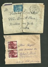 3 Covers From Romania 1939 & 1935 Sent to Brooklyn Bronx Detroit With Stamps
