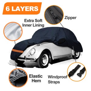6 Layer Custom Fit 1949-2024 Volkswagen Beetle Car Cover All Weather Protection