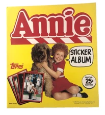 1982 LITTLE ORPHAN ANNIE Nice UNUSED STICKER CARD ALBUM Topps MINTY Warbucks