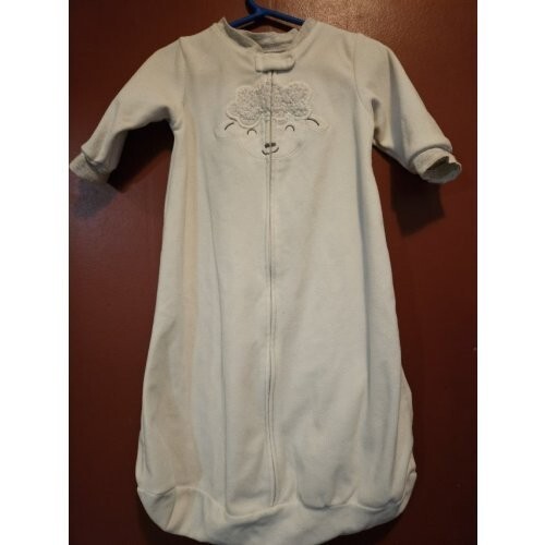 * CARTERS White Sheep Fleece Sleeping Bag Sleeper Pajamas Medium 3-6 months