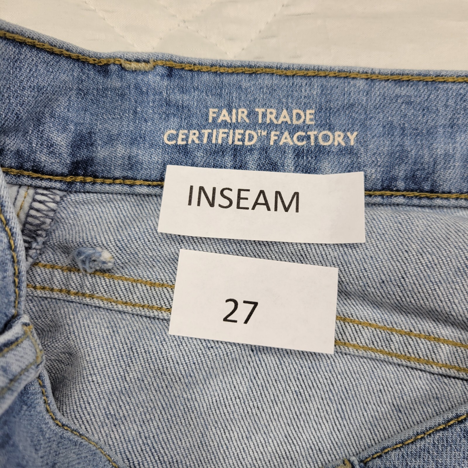 Universal Thread distressed button fly blue jeans… - image 5