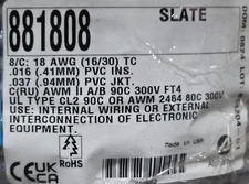 Alpha Wire 881808 18/8C Alpha Essentials Control/Instrumentation Cable Gray/10ft