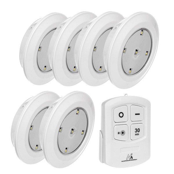 Lámpara LED Lámparillas Techo Cocina Mando Pilas Bateria Iluminación Foco 6pzs
