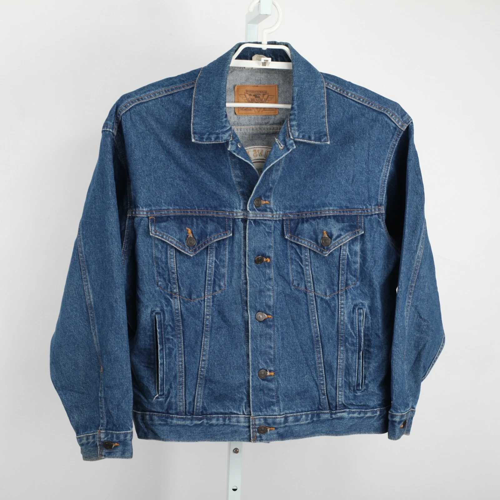 Vintage 1992 Caesar's Palace World Champion Holyfield Holmes Denim Jacket Mens L - product detail image 2