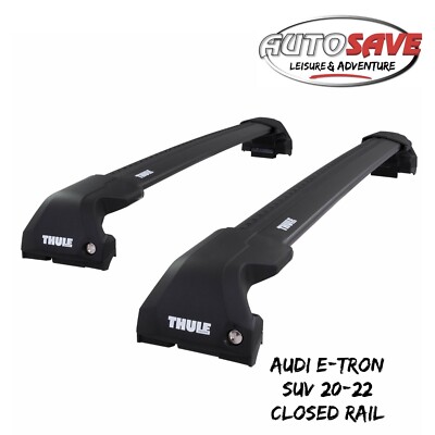 THULE - WingBar Edge Black Aluminium Roof Bar Set to fit Audi E-tron SUV 2020-22