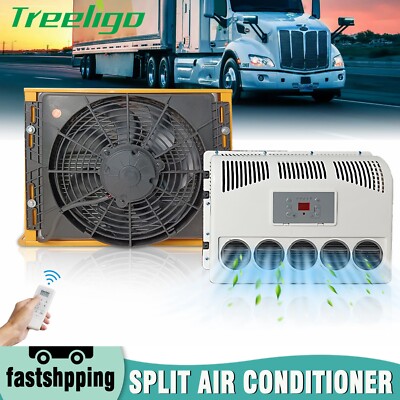 12V Cooling Cab Split Air Conditioner Kits For Semi Truck Bus RV Caravan Vehicle