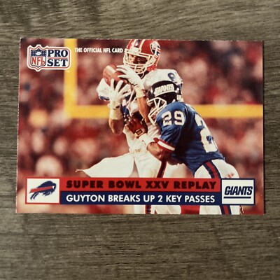 NEW YORK GIANTS SUPER BOWL XXV REPLAY 1991 PRO SET FOOTBALL CARD